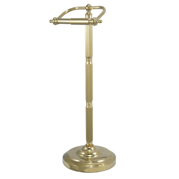 Kingston Brass Georgian Freestanding Toilet Paper Holder, Polished Brass CC2102